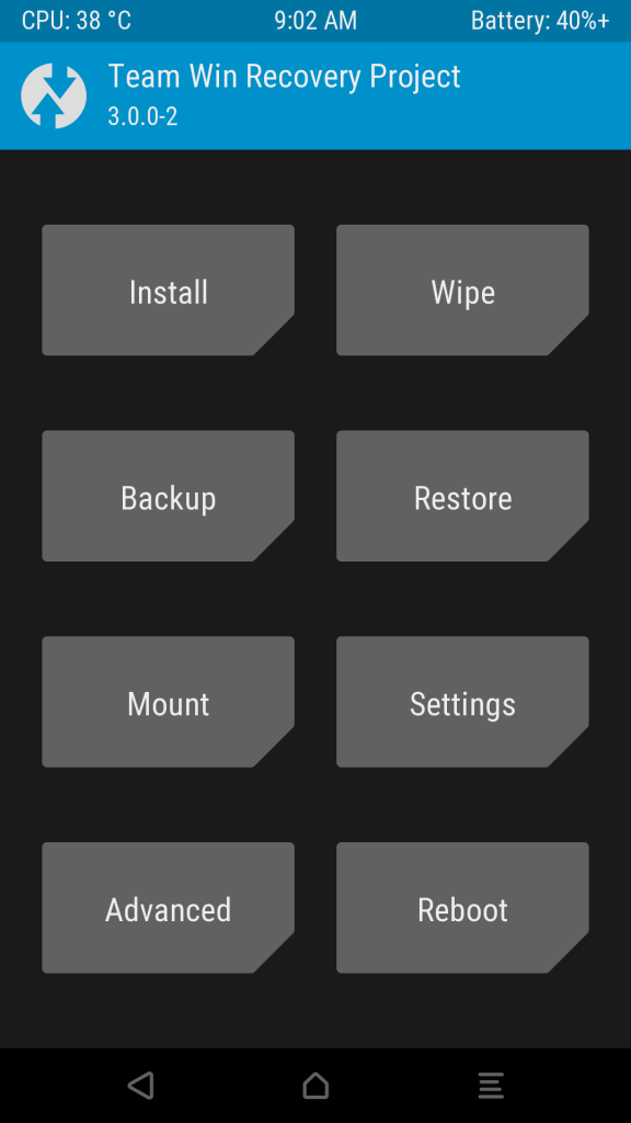 TWRP - Android custom recovery