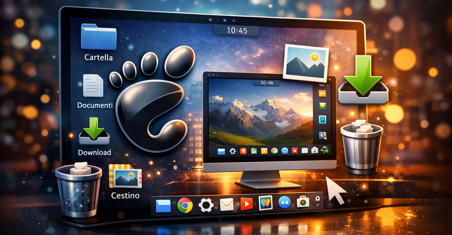 Gnome 3.28: come riavere le icone del desktop