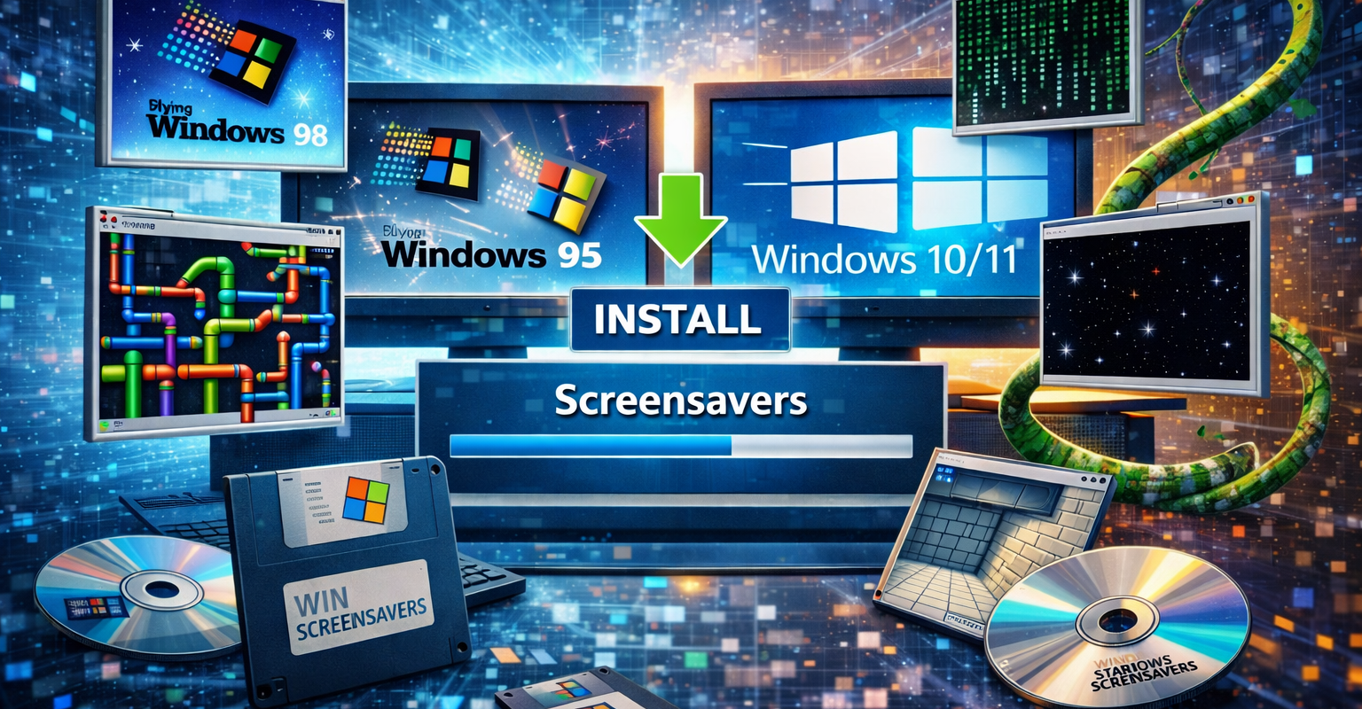 Installare gli screensaver di Windows 95, 98, 2000, ME e XP su Windows 10 e 11
