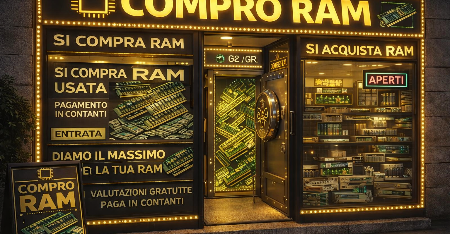 Negozio "Compro RAM": Crisi dei prezzi hardware 2024‑2025: RAM e storage (HDD, SSD, NVMe) in aumento estremo