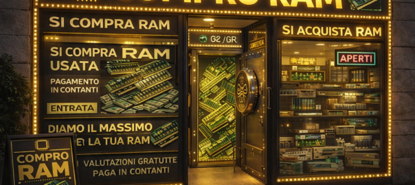 Negozio "Compro RAM": Crisi dei prezzi hardware 2024‑2025: RAM e storage (HDD, SSD, NVMe) in aumento estremo