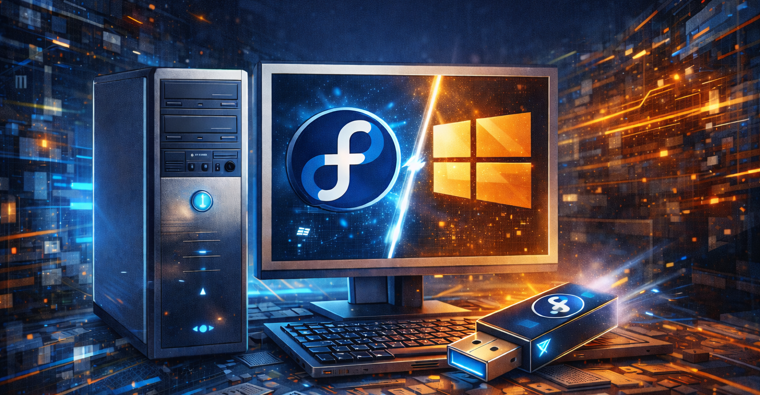 Installare Fedora Linux su un computer vecchio mantenendo Windows