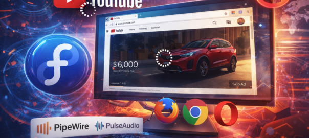 Fedora Linux: YouTube non carica i video su nessun browser (PipeWire / PulseAudio)
